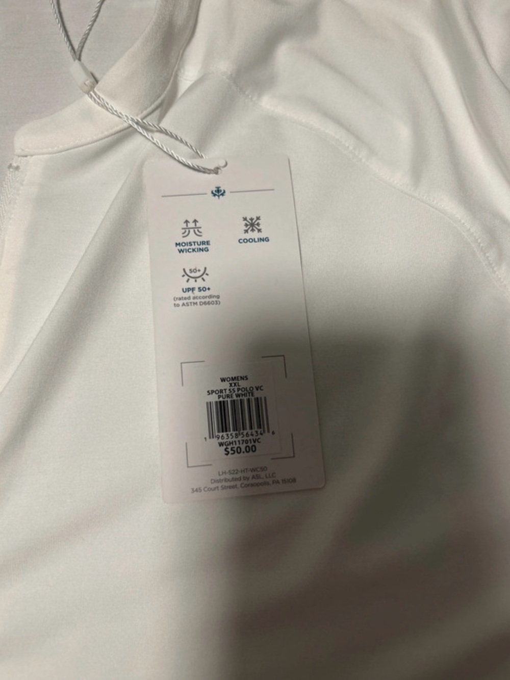 Lady Hagen White Short-Sleeve Performance Henley Tee - Picture 2 of 5